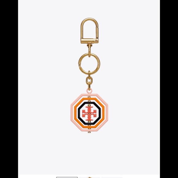 TORY BURCH Rotating Geo Key Ring/Charm - Picture 2 of 4
